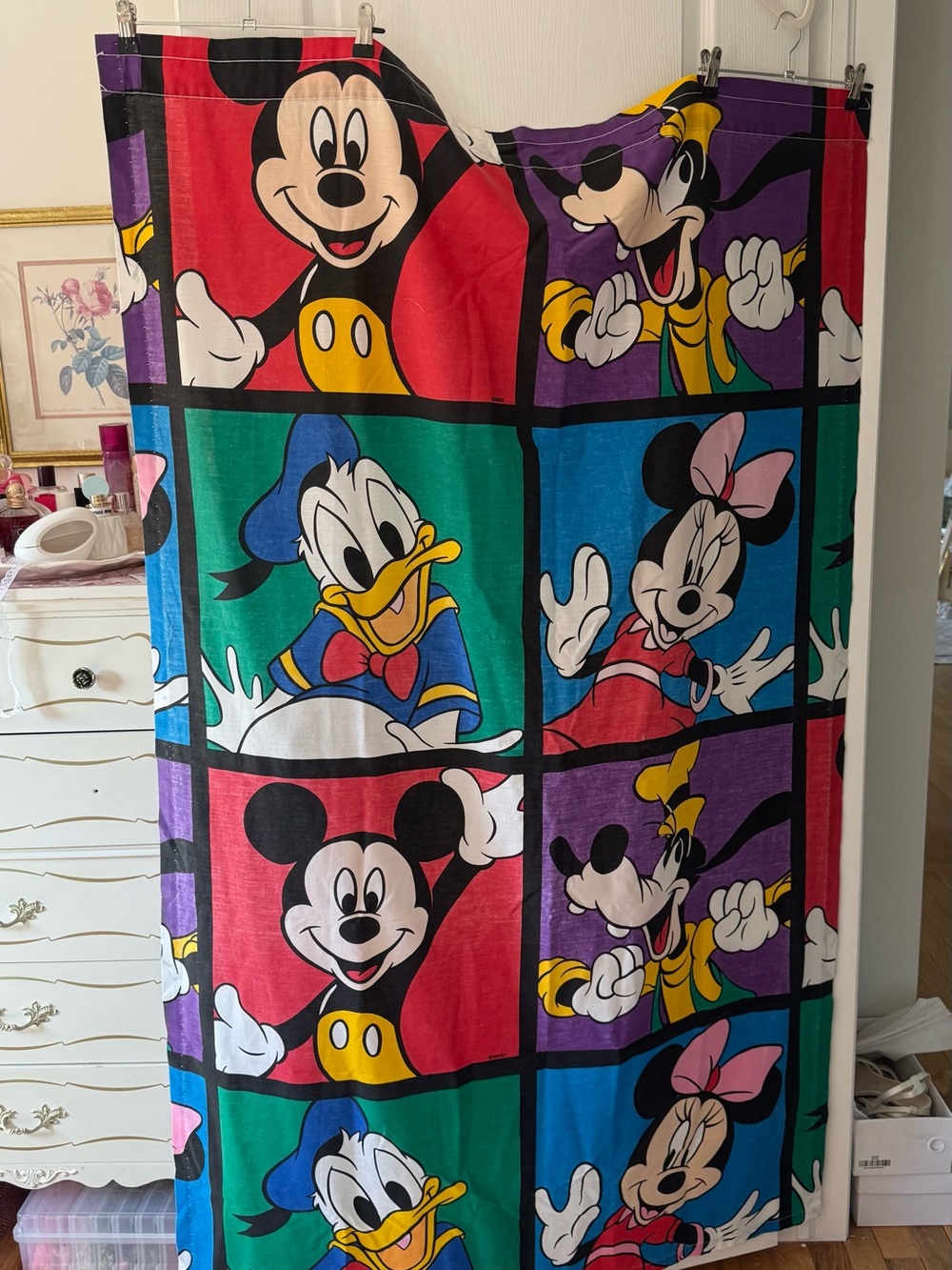 Set of 2 vintage disney curtain panels